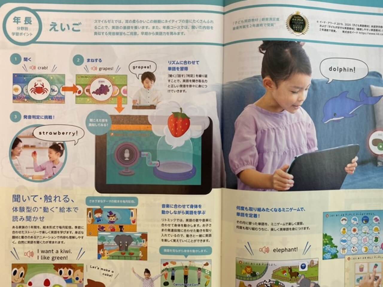 スマイルゼミ幼児コースの資料請求の内容