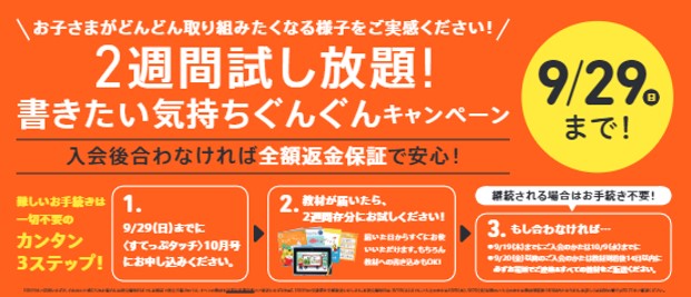 書きたい気持ちぐんぐんキャンペーン